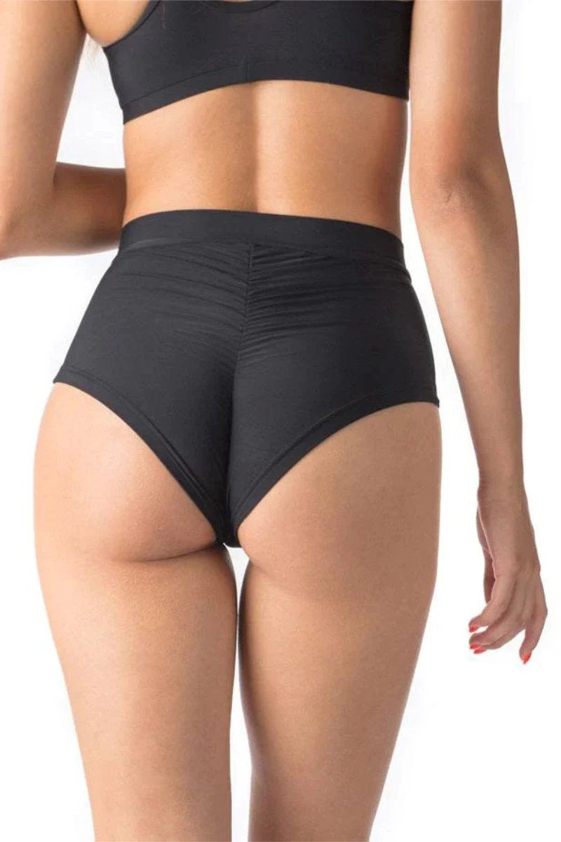 Dragonfly Lola High-Waisted Shorts - Black 4 Dragonfly Lola High-Waisted Shorts - Black - Image 2