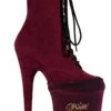 Pleaser USA Shoe Protectors - Burgundy Velvet -Lingerie Shop psp byvel