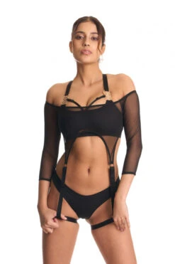 Bandurska Risk Top -Mesh Black -Lingerie Shop risk mesh top