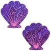 Pastease Seashell Nipple Pasties - Glitter Purple & Pink -Lingerie Shop slice19