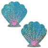 Pastease Seashell Nipple Pasties - Liquid Seafoam Green & Pink -Lingerie Shop slice20