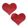 Pastease Heart Nipple Pasties - Red Glitter -Lingerie Shop slice23