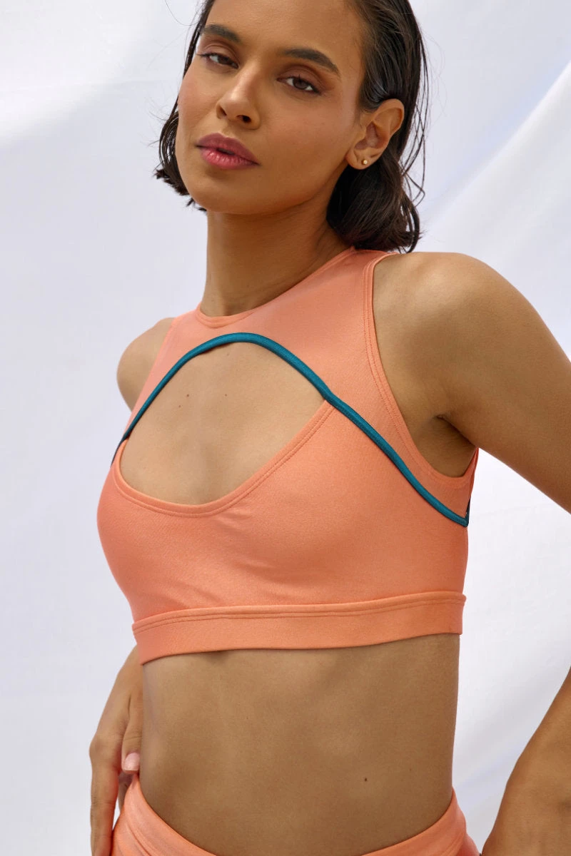 HotCakes Polewear Circe Top - Peach/Teal 7 HotCakes Polewear Circe Top - Peach/Teal - Image 5