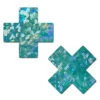Pastease Cross Nipple Pasties - Seafoam Disco Glitter -Lingerie Shop slice4.2