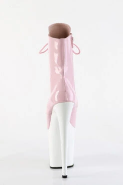 Pleaser USA Flamingo-1020 8inch Pleaser Boots - Patent Baby Pink/White -Lingerie Shop slice4 ff7a181a 8096 457e 9e4b cb5e50d218dc